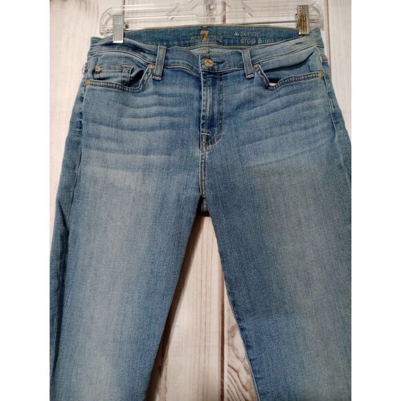 7 for All Mankind Jeans Ladies 29 Skinny crop rolled - Picture 3 of 8
